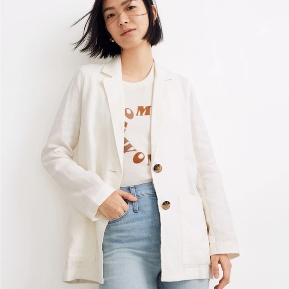 Madewell 100% Linen Dorset Blazer - Picture 1 of 8